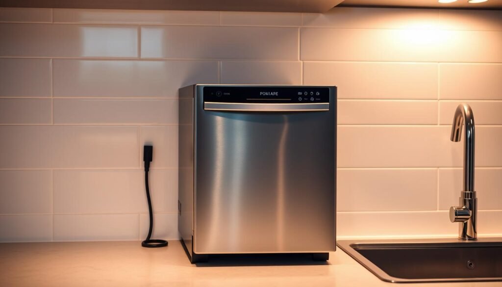 portable dishwasher installation